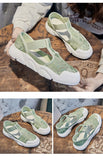 Hnzxzm Summer Shoes Women Flats Thick Sole Women Casual Shoes Breathable Cloth Brand Ladies Footwear White Green A4524