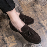 Hnzxzm Fashion Suede Tassel Leisure Men's Shoes Summer Italy Style Soft Moccasins Men Loafers High Quality Shoes Men Flats Driving Shoe