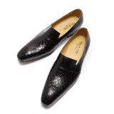 Autumn Shoes Men Wedding Dress Shoes Hand-Painted Brown Black Tassel Loafers Genuine Leather Slip on Male Casual Business Shoe