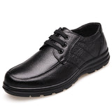 New High Quality Genuine Leather Shoes Men Flats Fashion Men's Casual Shoes Brand Man Soft Comfortable Lace up Black ZH740