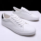 New Arrival White Shoes Men Sneakers Flat Soft Leather Men Casual Shoes Fashion Brand Male Shoes N035