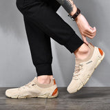 Hnzxzm New Fashion Shoes Men Footwear Flat Comfortable Mens Casual Shoes Soft Brand Male Footwear Black Beige Plus Size 45 A3308