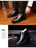 Hnzxzm New Winter Shoes Men Chelsea Boots Genuine Leather Mens Ankle Boots Flat Cow Leather Warm Plush Male Winter Botas A4822