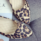Leopard Shoes Women Flats Woman Casual Shoes Pointe toe Spring Summer Flat Fashion Ladies Shoes Slip-on Big Size TB033