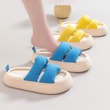 Breathable Flax Slippers Soft EVA Sole Lovers Indoor Slides Solid Color Four Seasons Quality Designer Spring Summer Shoes Woman