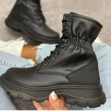 2022 Winter New Ankle Mid Heels Platform Women Boots Fashion Warm Snow Shoes Designer Chunky Goth Chelsea Botas Mujer Zapatos