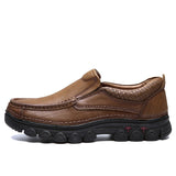 Men Loafers Slip On Boat Shoes Leather Loafer Lightweight Walking Casual Shoe for Work Office Male Outdoor Shoes
