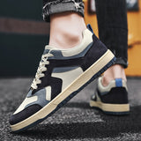 2022 New Men Canvas Shoes Spring Summer Black White Breathable Casual Sneakers Fashion Color Block Comfortable Male Sneakers