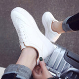 Fashion Sneakers Women White Shoes Sweet Young Ladies Flats Thick Sole Platform Shoes Soft Brand Female Footwear N028