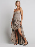 Beach Sexy Boho Dress Summer Women 2022 Backless VERGOODR Smock Sexy Beach Wear Holiday Long Cotton Maxi Dress Hippie