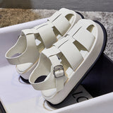 Women's Sandals Closed toe Summer New Women Roman Sandals Leisure Thick Soled Fashion Woven Women's Shoes Sandals