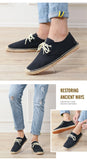 Hnzxzm New Fashion Loafers Men Flats Brand Canvas Shoes Flat Male Lazy Shoes Mens Casual Shoes Black Beige Blue Big Size 45 A4829