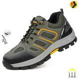 2022 Latest Summer Safety Work Shoes For Men Breathable Indestructible Steel Toe Boots Male Footwear Anti-smash Hiking Shoes