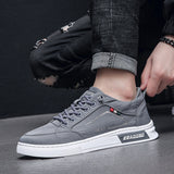Hnzxzm New Fashion Footwear Mens Canvas Shoes Soft Cloth Mens Casual Shoes Brand Young Men Cool Street Shoes Black Grey A4622