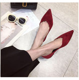 Hnzxzm Fashion Flats for Women Single Shoes Pointed toe Office Lady Shoes Elegant Women Flats Black Blue Red Plus Size 42 A4577