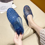 Fashion Women Jelly Sandals Female Transparent Slippers Hollow Casual Leisure Outdoor Trend Sunmmer Wrap Toes Jelly Shoes