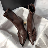 Modern Boots Patent Leather Designer Brand Luxury 2022 New Winter Ankel Boots Bow Wedding Party Dress Gladiator Women Shoes