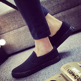 Hnzxzm New Spring Summer Women Sneakers Loafers Shoes Breathable Women Canvas Shoes Brand Soft Thick Sole Black White Footwear T168