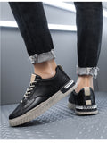 Hnzxzm New Arrival Fashion Street Style Mens Casual Shoes Flat Brand Male Footwear Spring Autumn Black White Shoes A4461