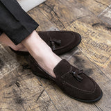 Hnzxzm Fashion Suede Tassel Leisure Men's Shoes Summer Italy Style Soft Moccasins Men Loafers High Quality Shoes Men Flats Driving Shoe