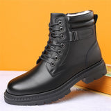 HOT NEWEST KEEP WARM MEN WINTER BOOTS HIGH QUALITY GENUINE LEATHER WEAR RESISTING CASUAL SHOES WORKING FAHSION BOOTS