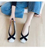 Hnzxzm Spring Summer Shoes Women Flats Elegant Office Ladies Shoes Flat Women Boat Shoes Big Size 41 A4899