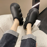 Fashion Flats Winter Home Slippers Women Shoes New 2022 Casual Snow Warm Women Boots Pu Leather Chelsea Punk Dress Mujer Zapatos