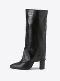 Xibeilove  2022 New Chunky Heel Pointed Toe Women Long Knee High Boots Black Winter Shoes Female Chelsea Booties Size 35-42