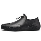 Hnzxzm Genuine Leather Men Casual Shoes Luxury Brand Mens Loafers Moccasins Breathable Slip on Black Driving Shoes