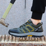 2022 Latest Summer Safety Work Shoes For Men Breathable Indestructible Steel Toe Boots Male Footwear Anti-smash Hiking Shoes