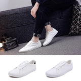 New Arrival White Shoes Men Sneakers Flat Soft Leather Men Casual Shoes Fashion Brand Male Shoes N035