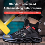 Luminous Steel Toe Boots For Men Non-slip Work Boots Indestructible Shoes Kitchen Restaurant Safety Boots Male Footwear 36-48