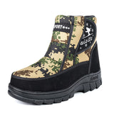 Hnzxzm Buy 2 Get 10% Off New Men's Rain Boots Waterproof Warm Camouflage Boots Outdoor Snow Boots Fishing Leisure Wild Shoes