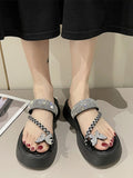 Platform Women Slippers Crystal Fashion Bow Sandals 2022 New Summer Clip Toe Beach Shoes Casual Slides Flip-flops Women Sandals
