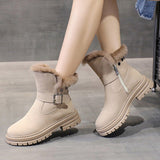 Hnzxzm Winter Shoes Women Snow Boots Warm Plush Cold Winter Women Ankle Boots Thick Sole Non-slip Fashion Brand Ladies Botas A4119