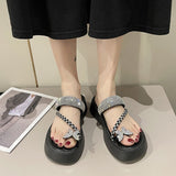 Summer Women Slippers Luxury Crystal Platform Sandals 2022 New Fad Beach Clip Toe Shoes Casual Slides Flip-flops Women Sandals