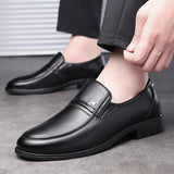2022 Men Summer Leather Shoes Pointed Toe Quality Black Genuine Leather Soft Man Breathble Shoes For Man Summer