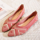 2022 Summer Women Stripe Shallow Shoes Flats Soft Casual Stylish Comfort Cozy Running Low-Heeled Non-Slip Work Office Loafers