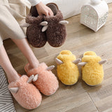 Hnzxzm Cute Lamb Cotton Slippers Female Winter Lovely Plush Sandals Home Slides Women Man Indoor Warm Shoes