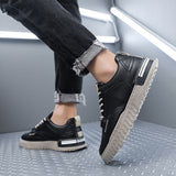 Hnzxzm New Arrival Fashion Street Style Mens Casual Shoes Flat Brand Male Footwear Spring Autumn Black White Shoes A4461