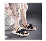 Hnzxzm Fashion Female's Summer Platform Ladies Sandals Wedge Solid Color Flip Flops Chunky Platform Women Shoes  Casual Beach sandal