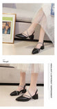 Hnzxzm Summer Shoes Women Sandals Fashion Ladies High Heels Sandals Pointed toe Elegant Woman Party Shoes Square Heel 5cm A4399