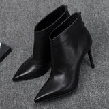 Hnzxzm New High Heels Women Shoes Autumn Winter Pointed Toe Pumps Designer Dress Fashion Sexy Thin Heels Shallow Ankle Boots Mujer