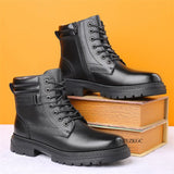 HOT NEWEST KEEP WARM MEN WINTER BOOTS HIGH QUALITY GENUINE LEATHER WEAR RESISTING CASUAL SHOES WORKING FAHSION BOOTS