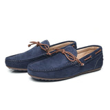 BHKH New Loafers Shoes Men 2022 Spring/ Summer Kid Suede Leather Men Casual Shoes Comfy Men's Flat Fashion Boat Shoes