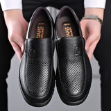 Men Summer Leather Loafers Casual Shoes Breathable Men Sneakers Comfort Male Outdoor Black Rubber Flat Men Shoes Zapatos Hombre