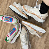 Hnzxzm Luxury Designer Shoes Women Sneakers Platform Multicolor Breathable Soft Fabric Woman Casual Shoes All-match Tennis Female Shoes