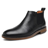 Brand Men's Chelsea Boots Work shoes Genuine Cow Leather Handmade Boot Shoes For Formal Dress Wedding Business Party New