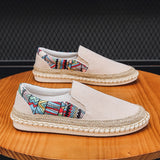 New Fashion Men Canvas Shoes Flat Soft Comfortable Mens Casual Shoes Brand Casual Man Loafers Cloth Black Green A4766