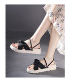 Hnzxzm Fashion Female's Summer Platform Ladies Sandals Wedge Solid Color Flip Flops Chunky Platform Women Shoes  Casual Beach sandal